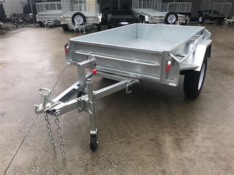 galvanised steel box trailer for sale|7x4 galvanised box trailer.